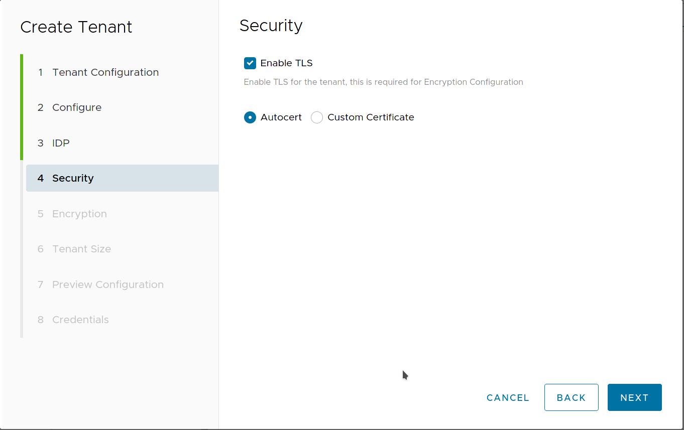 MinIO Tenant Security Automatic TLS Certificates